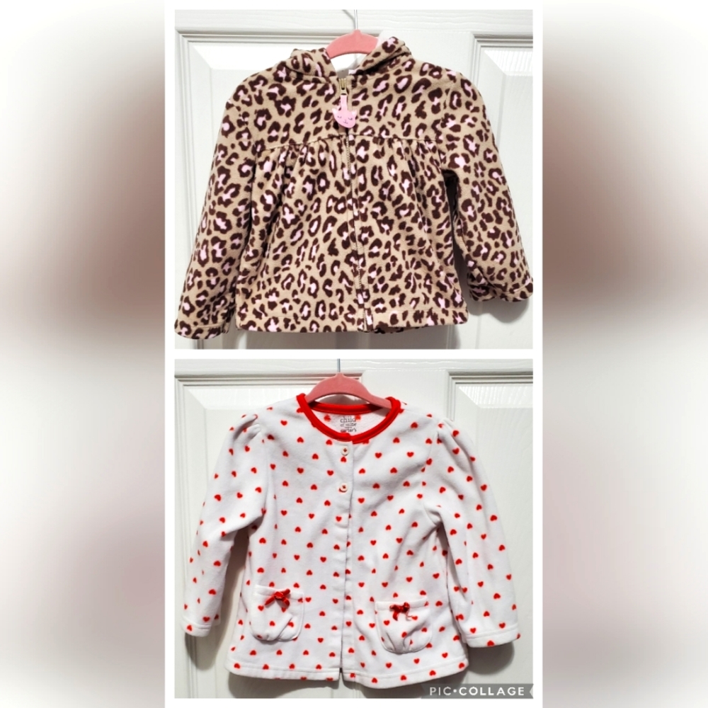 2 Baby Girl 18 month Carter's sweaters jackets